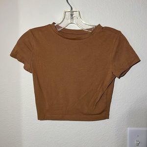 Brown crop top